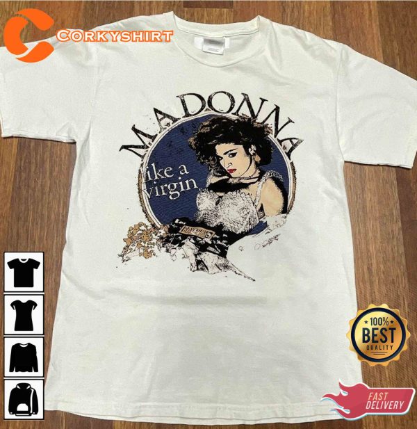 The Virgin Tour 1985 Like A Virgin Madonna Unisex Graphic T-Shirt