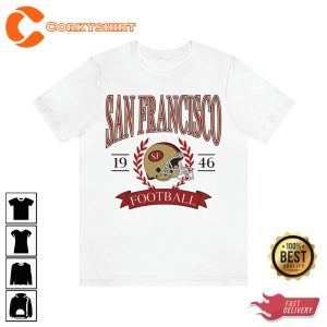 Throwback San Francisco Football 49ers fan Gift 90s-Style Game Day T-Shirt