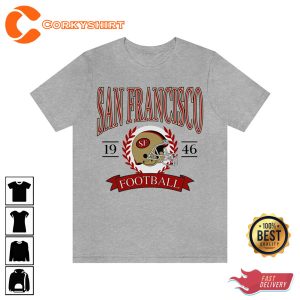 Throwback San Francisco Football 49ers fan Gift 90s-Style Game Day T-Shirt