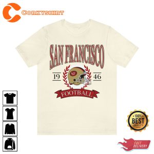 Throwback San Francisco Football 49ers fan Gift 90s-Style Game Day T-Shirt