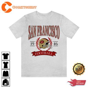 Throwback San Francisco Football 49ers fan Gift 90s-Style Game Day T-Shirt