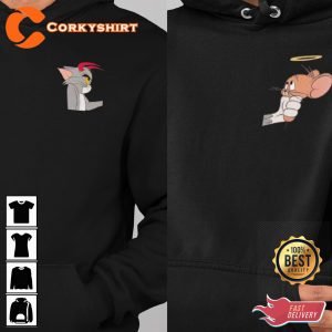 Tom and Jerry Fun Anniversary Valentines Day Couple Hoodie