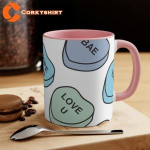 Valentines Day Sweethearts I Love U Bae Coffee Mug