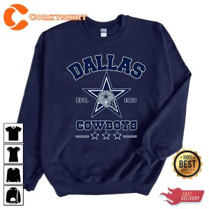 Vintage Dallas Football Dallas-Cowboys Est 1960 fan Gift Sweatshirt