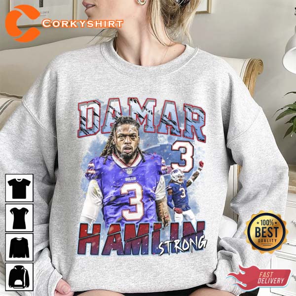 Damar Hamlin Jersey Love For Damar Shirts - Corkyshirt