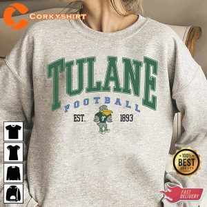 Vintage NCAA Tulane Football EST 1893 Crewneck Sweatshirt