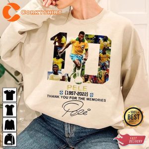 Vintage Pelé 1970 Brasil King of Football T-Shirt Print