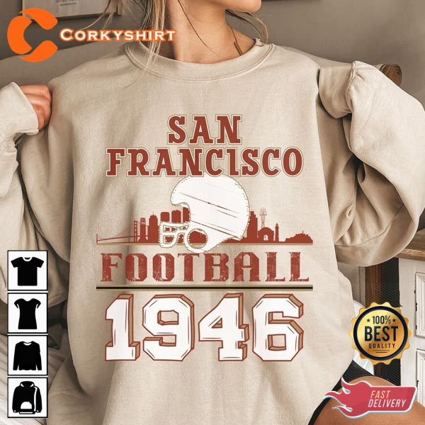 Vintage 49ers Shirt Gift For 49ers Football Fan San Francisco San