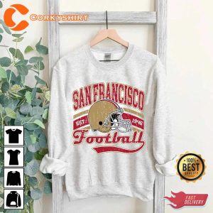 Vintage San Francisco Football Est 1946 Gift for Football Fan Unisex Sweatshirt