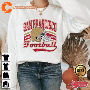 Vintage San Francisco Football Est 1946 Gift for Football Fan Unisex Sweatshirt