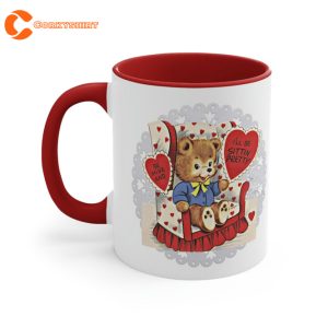Vintage Valentine's Day Teddy Bear Red Valentine's Day Coffee Mug