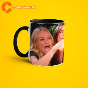 Woman Yelling At Cat Funny Meme Cat Coffee Ceramic Mug