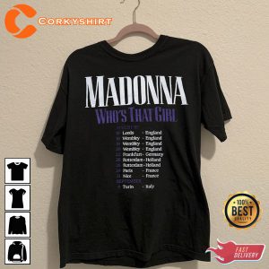 1987 Madonna Who's That Girl World Tour T-Shirt3