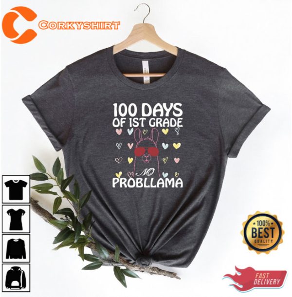 1st Grade Teacher Shirt 100 Days of School Shirt