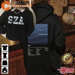 2 Side Vintage SZA SOS Full Tracklist Shirt