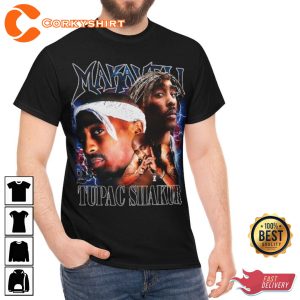 2pac Shakur Throwback Gift for Fans Hip Hop Rap Tee