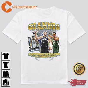 34 Giannis Antetokounmpo Milwaukee Bucks Basketball T-shirt
