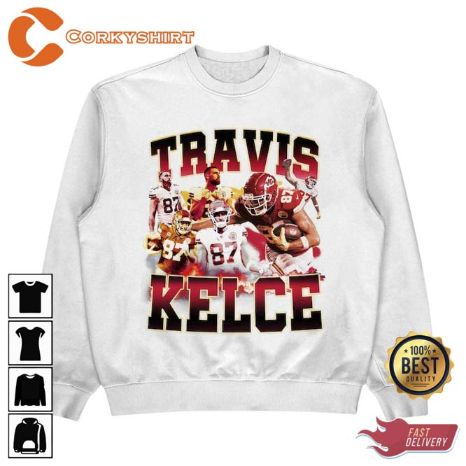 Vintage Travis Kelce 90s Bootleg T-Shirt - Trends Bedding