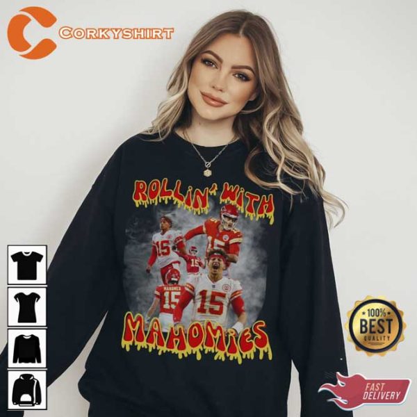 90s Vintage Inspired Rollin with Mahomies Kansas City Sweatshirt