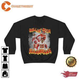 90s Vintage Inspired Rollin with Mahomies Kansas City Sweatshirt