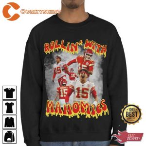 90s Vintage Inspired Rollin with Mahomies Kansas City Sweatshirt