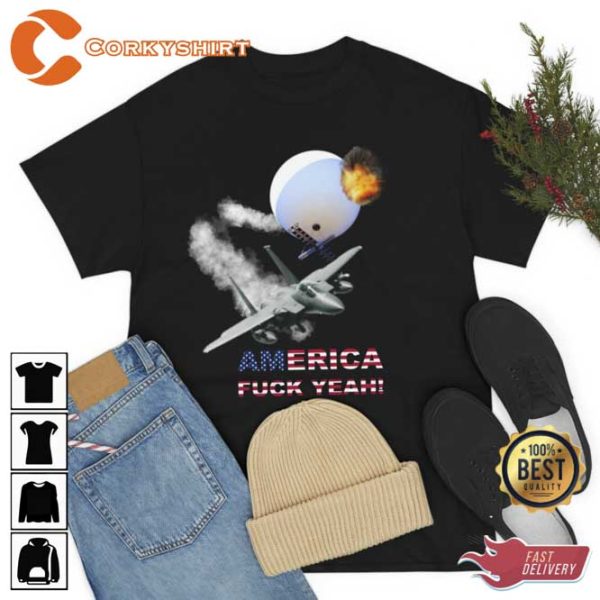 America Fuck Yeah Chinese Spy Balloon T-Shirt