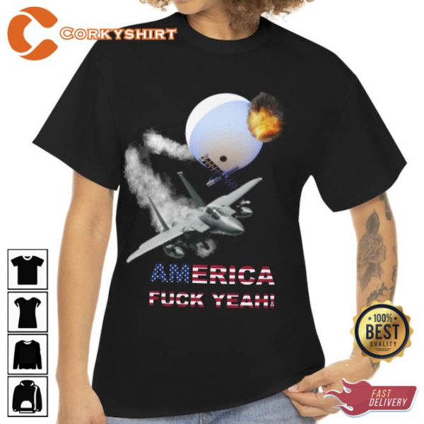 America Fuck Yeah Chinese Spy Balloon T-Shirt