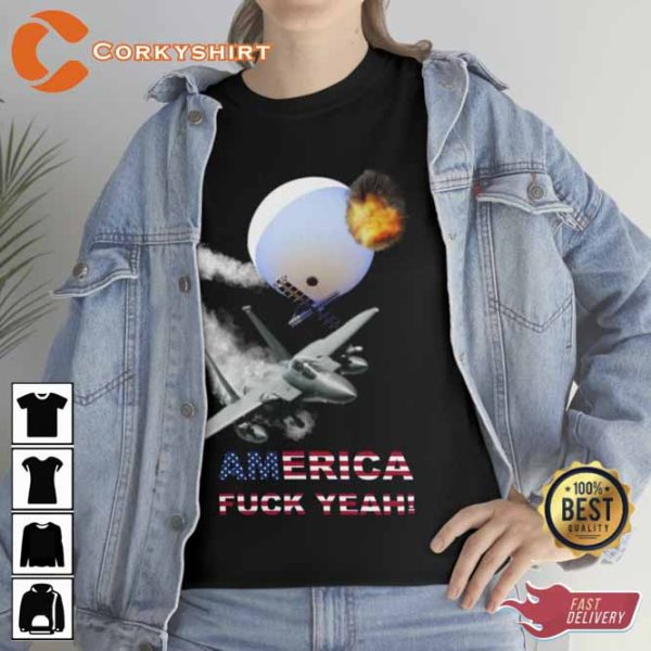 America Fuck Yeah Chinese Spy Balloon T-Shirt