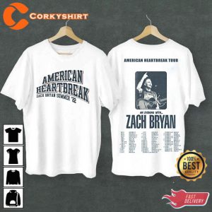 American Heartbreak Tour 2022 Zach Bryan T-Shirt