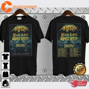 Anthrax Black Label Society 40th Anniversary Tour 2023 T-Shirt