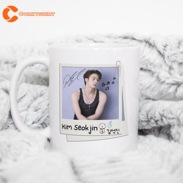 BTS Jin Army Signature Korean Music Mug Gift for Fan