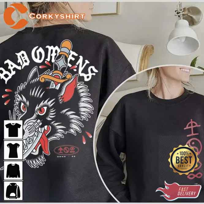 2 Sided Like A Villain Bad Omens T-Shirt Band Track List 2023