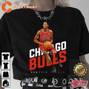 Basketball Chicago Bulls Red Art Scottie Pippen Unisex Sweatshirt