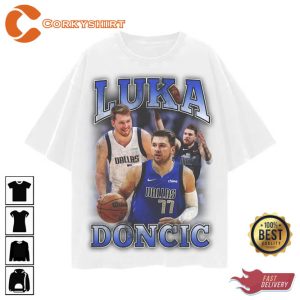 Basketball Luka Duncic 90s Style Tee Shirt (2)