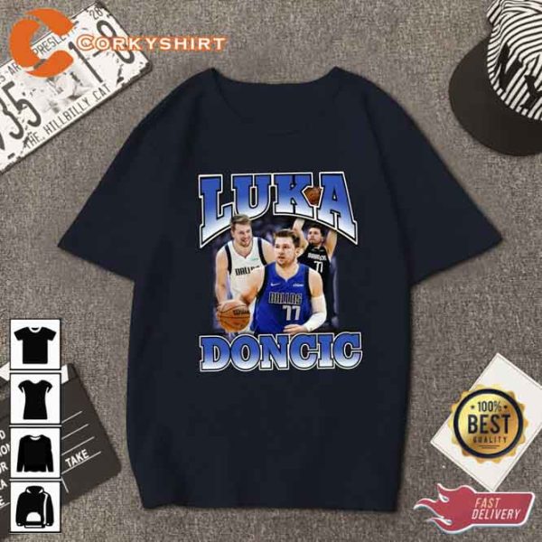 Basketball Luka Duncic 90s Style Tee Shirt