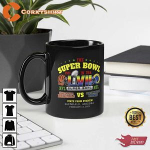 Black Glossy Superbowl Football Cool Mug