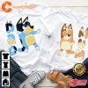 Bluey Family Couple Bluey Mom Bluey Dad Mum Bandit Chili Valentines T-Shirt
