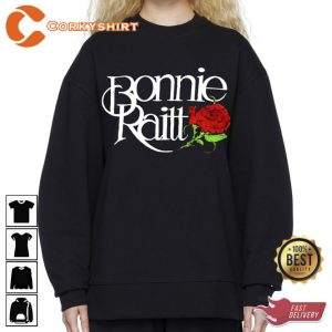 Bonnie Raitt Logo Rose T-Shirt