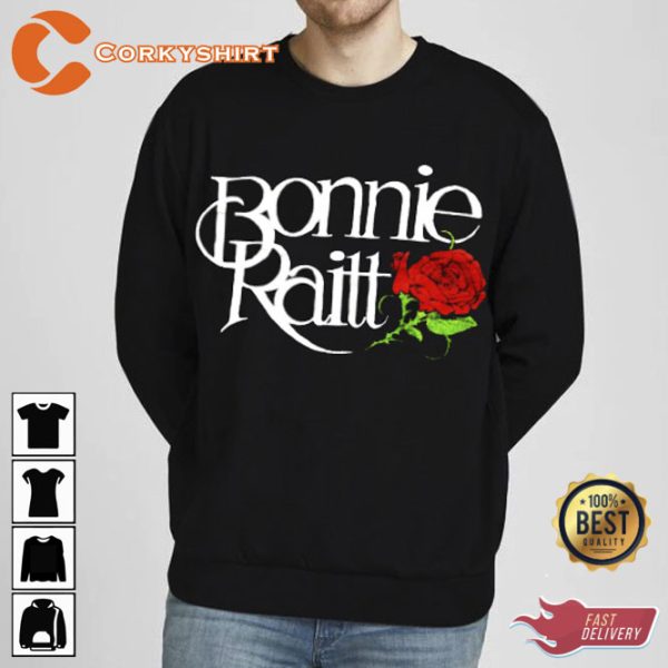 Bonnie Raitt Logo Rose T-Shirt