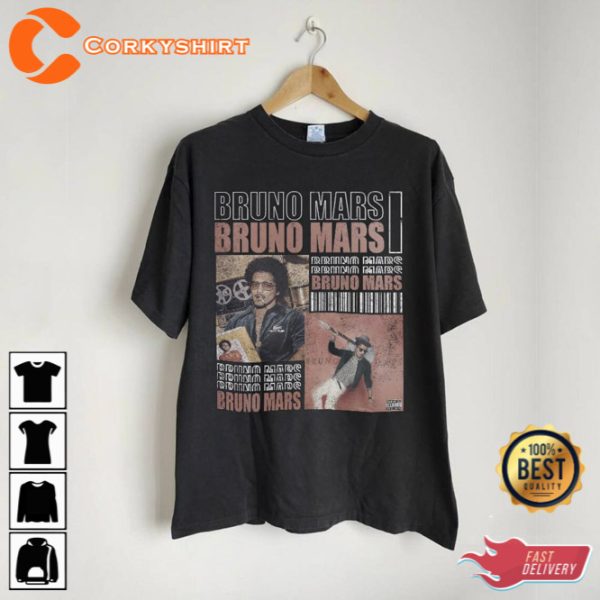 Bruno Mars Shirt Vintage Gifts Fan Unisex T-Shirt