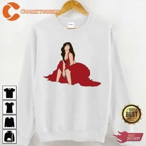 Camila Cabello Red Dress Sexy Girl Fanart Unisex T-Shirt 3