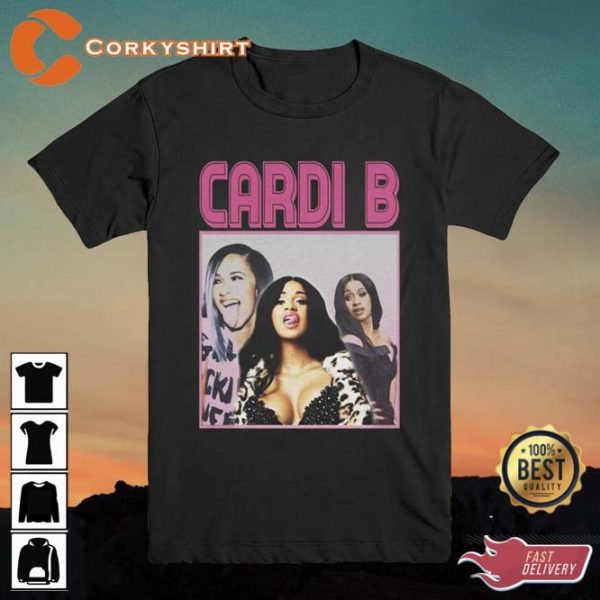 Cardi B Bottzilla Vintage Style 90S Inspired T-Shirt