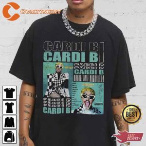 Cardi B Shirt Hip Hop 90s Vintage Graphic Tee T-Shirt
