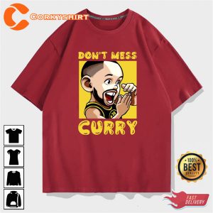 Cartoon Don't Mess Stephen Curry T-shirt 4