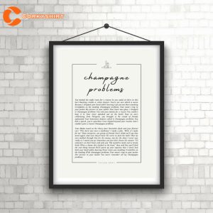 Champagne Problems By T Swift Lyrics Poster