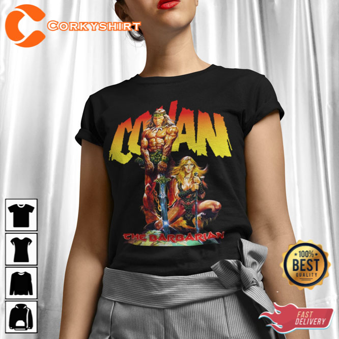 Conan The Barbarian 80s Movie Nostalgia Graphic Tee Shirt 2