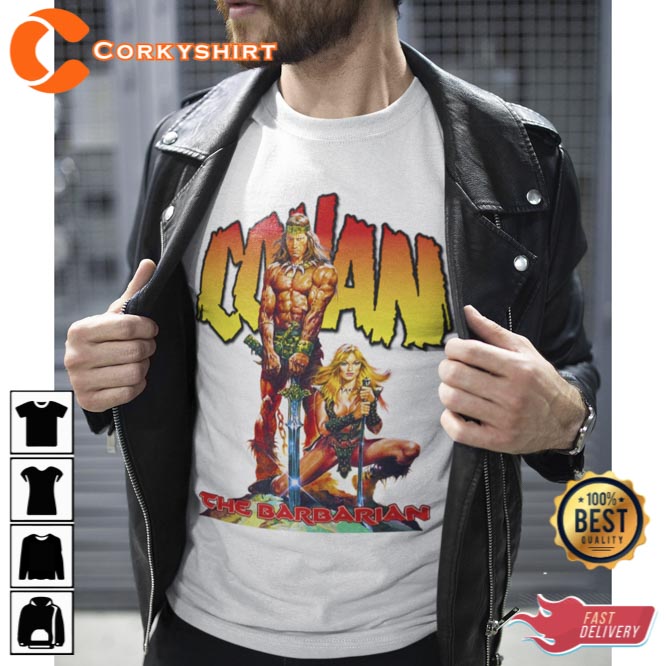 Conan The Barbarian 80s Movie Nostalgia Graphic Tee Shirt 3