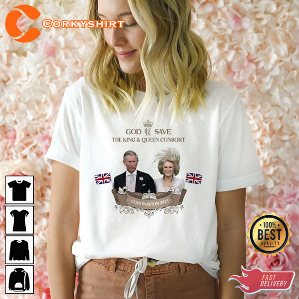 Coronation T-shirt With HM King Charles III And Camilla Photo