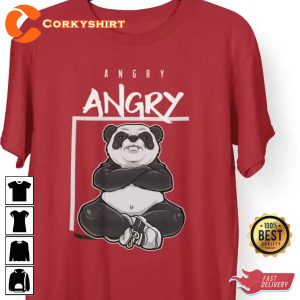 Couple Funny Angry Panda Chillin LLama Printed Unisex T-Shirt
