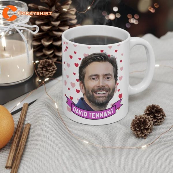 David Tennant Cute Mug Gift Cool Funny David Tennant Mug